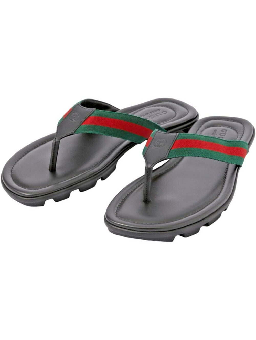 NEW IN BOX AUTHENTIC GUCCI WEB & LEATHER THONG SANDAL MENS GUCCI 13 (US 13.5)